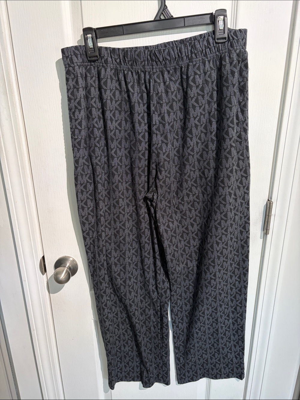 Michael Kors Men’s Charcoal Black MK Logo pajama pants